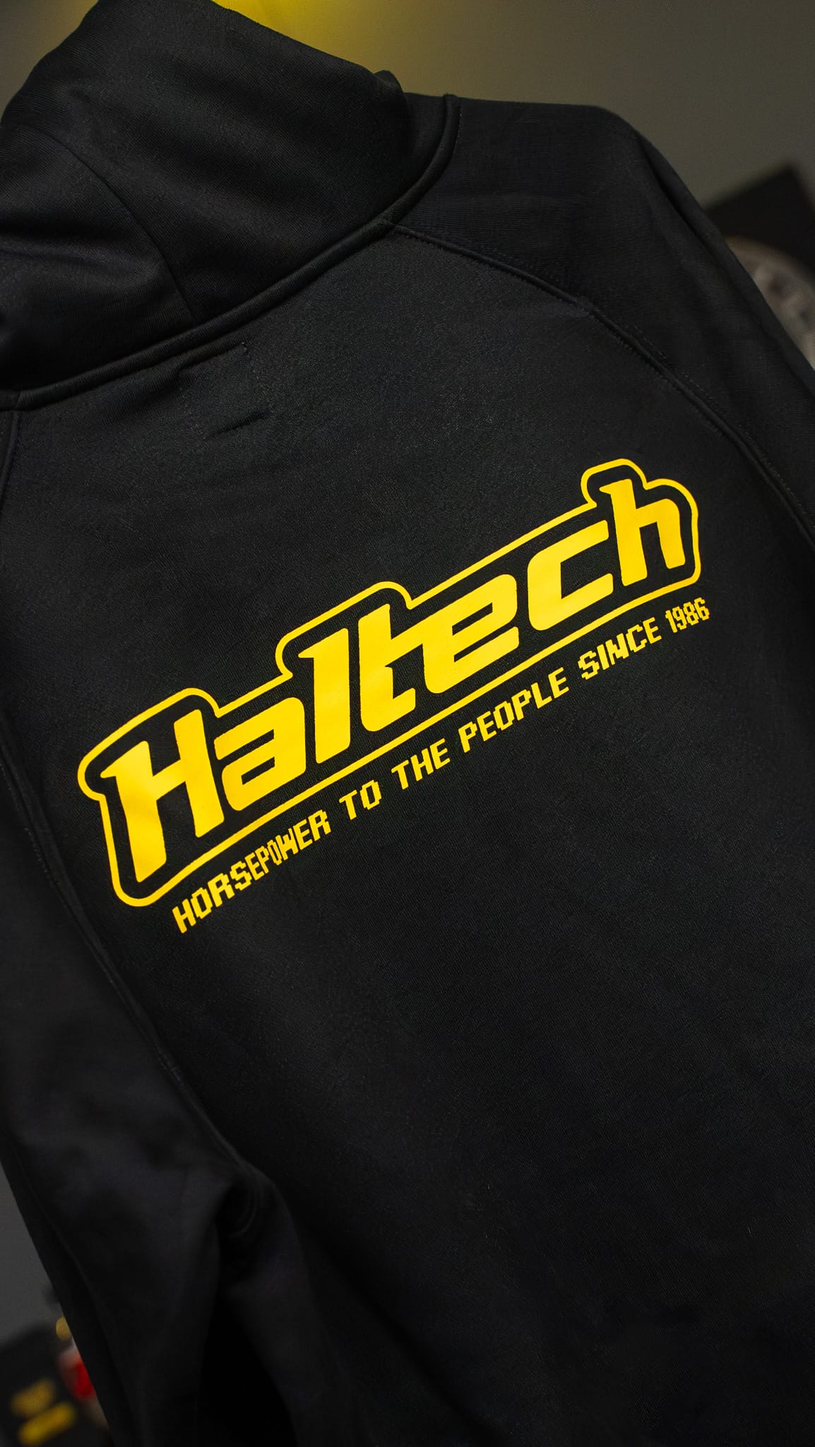 Haltech Apparel & Merchandise Haltech "Classic" Hoodie Black with Yellow Logo (HT-330300YL) SR
