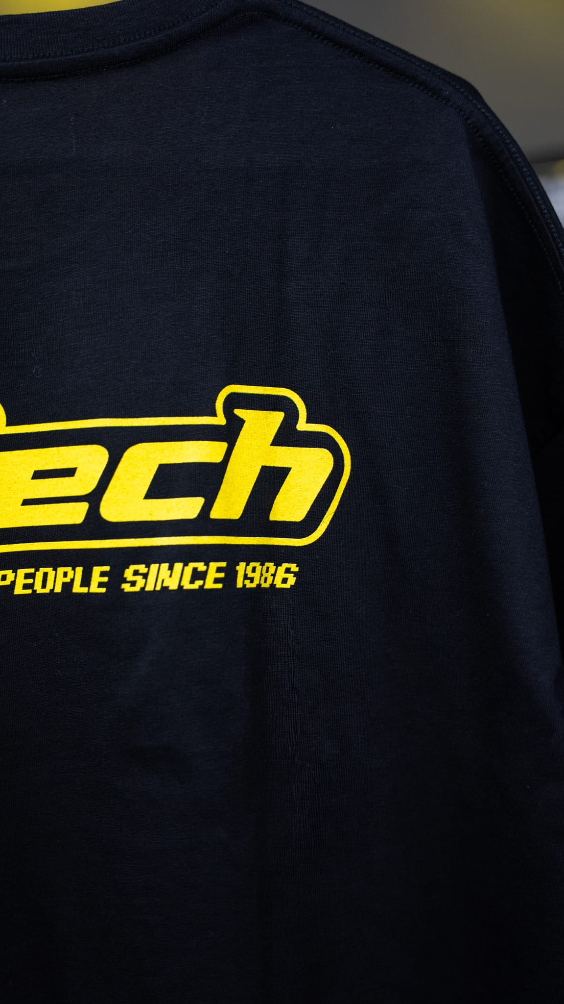 Haltech Apparel & Merchandise Haltech New Classic Tee - Yellow Logo (HT-330000YL) SR