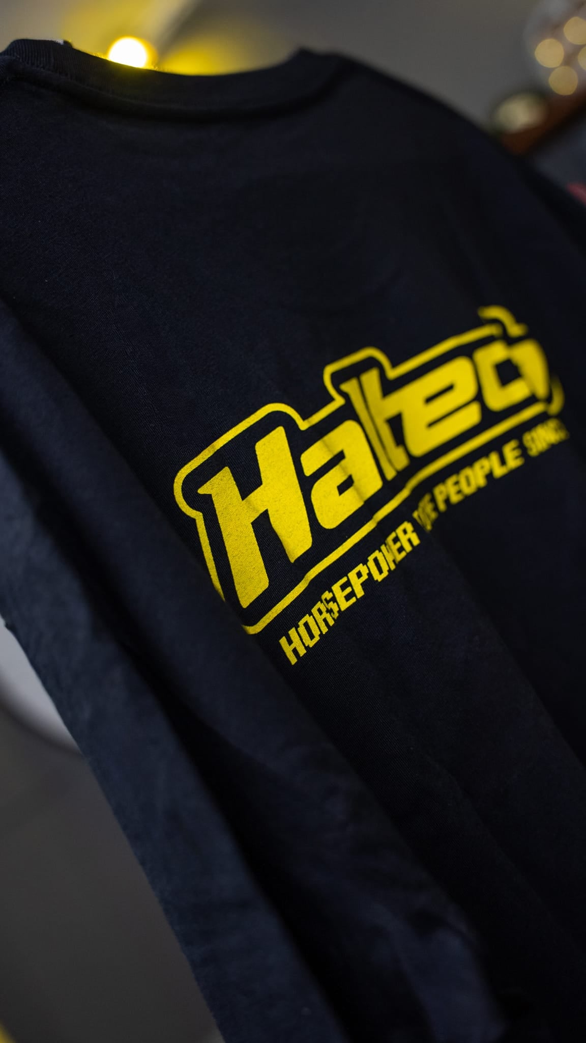 Haltech Apparel & Merchandise Haltech New Classic Tee - Yellow Logo (HT-330000YL) SR