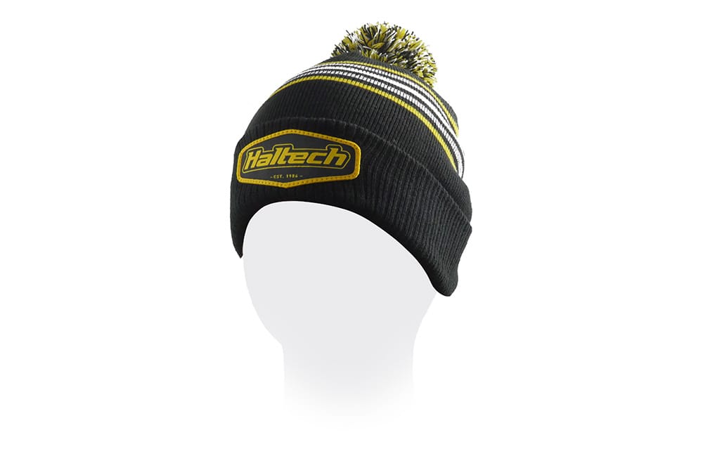 Haltech Apparel & Merchandise Haltech Stripe beanie with pom pom (HT-301019) SR