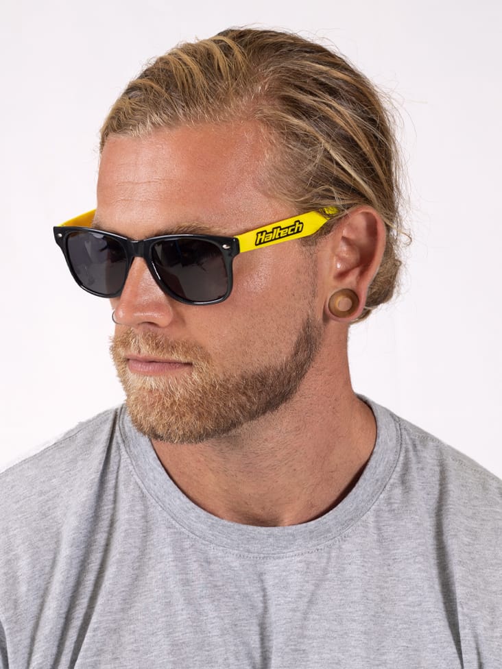Haltech Apparel & Merchandise Haltech Sunglasses Black and Yellow Haltech Sunglasses Black and Yellow (HT-309036) SR