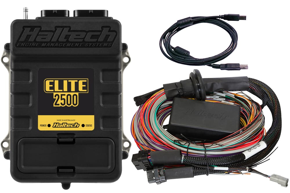Haltech Engine Management Elite 2500 + Premium Universal Wire-in Harness Kit Length: 2.5m (8') Haltech Elite 2500 + Premium Universal Wire-in Harness Kit (HT-151304) SR