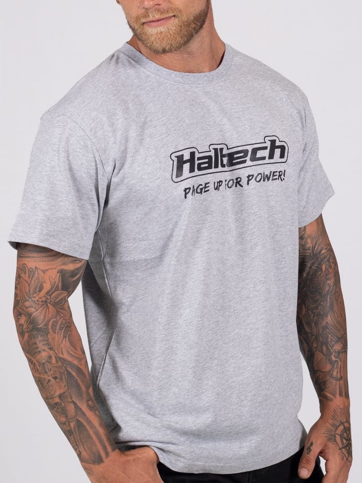 HALTECH Haltech Classic T-Shirt Grey Size: Medium Haltech Classic T-Shirt Grey Size: Medium SR