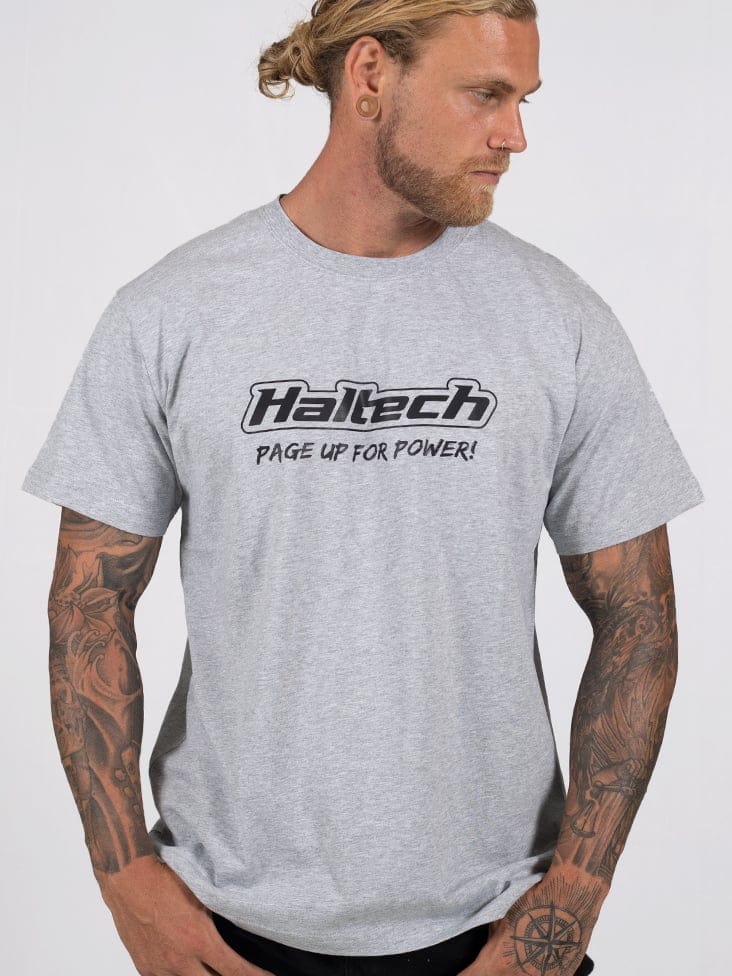 HALTECH Haltech Classic T-Shirt Grey Size: XL Haltech Classic T-Shirt Grey Size: XL SR