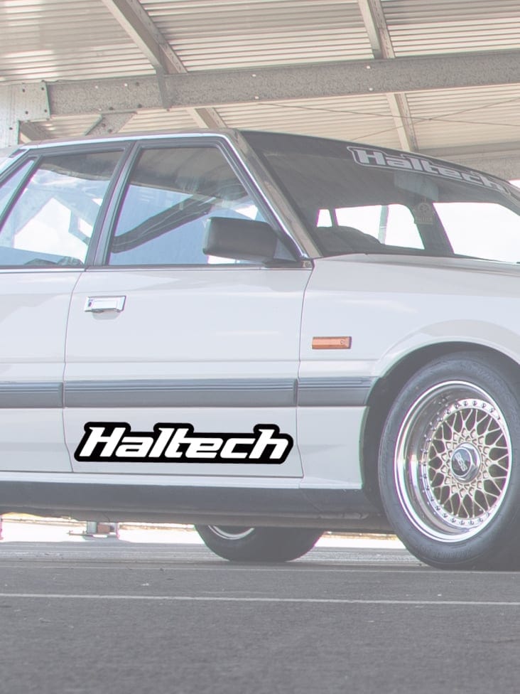 HALTECH Haltech Logo Sticker Black and White Size: 600mm (24") Haltech Logo Sticker Black and White Size: 600mm (24") SR