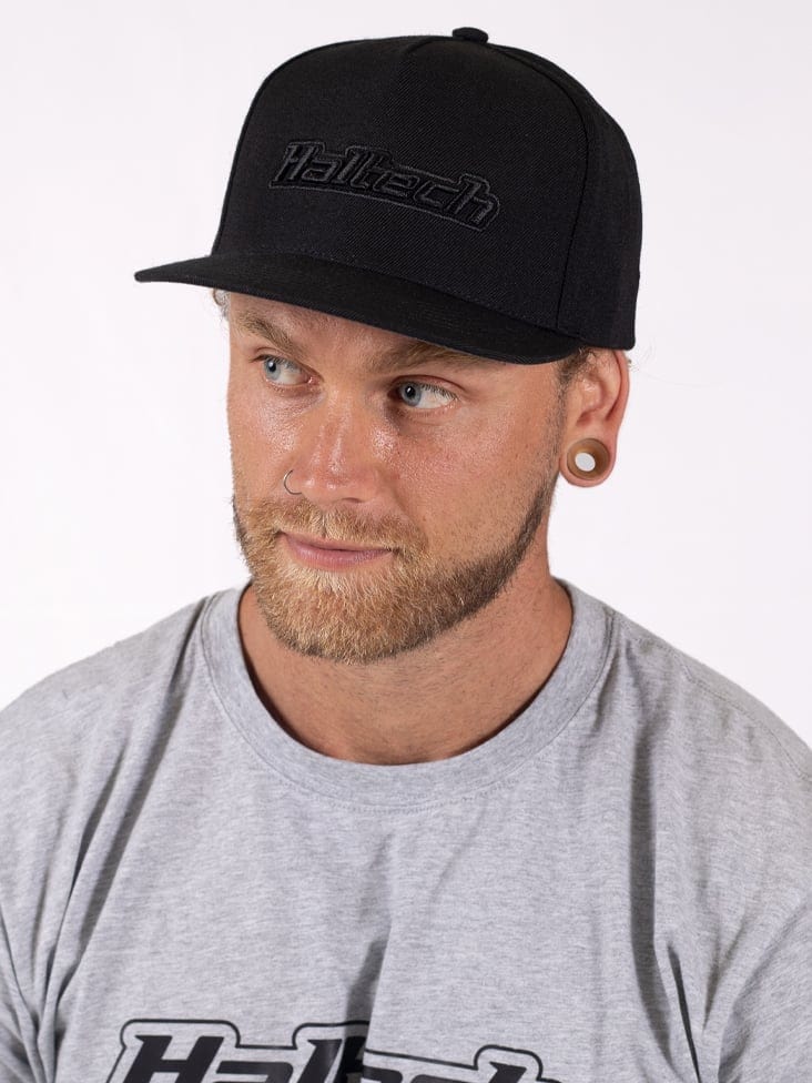 HALTECH Haltech Snap Back Black on Black Size: One size fits all. Haltech Snap Back Black on Black Size: One size fits all. SR