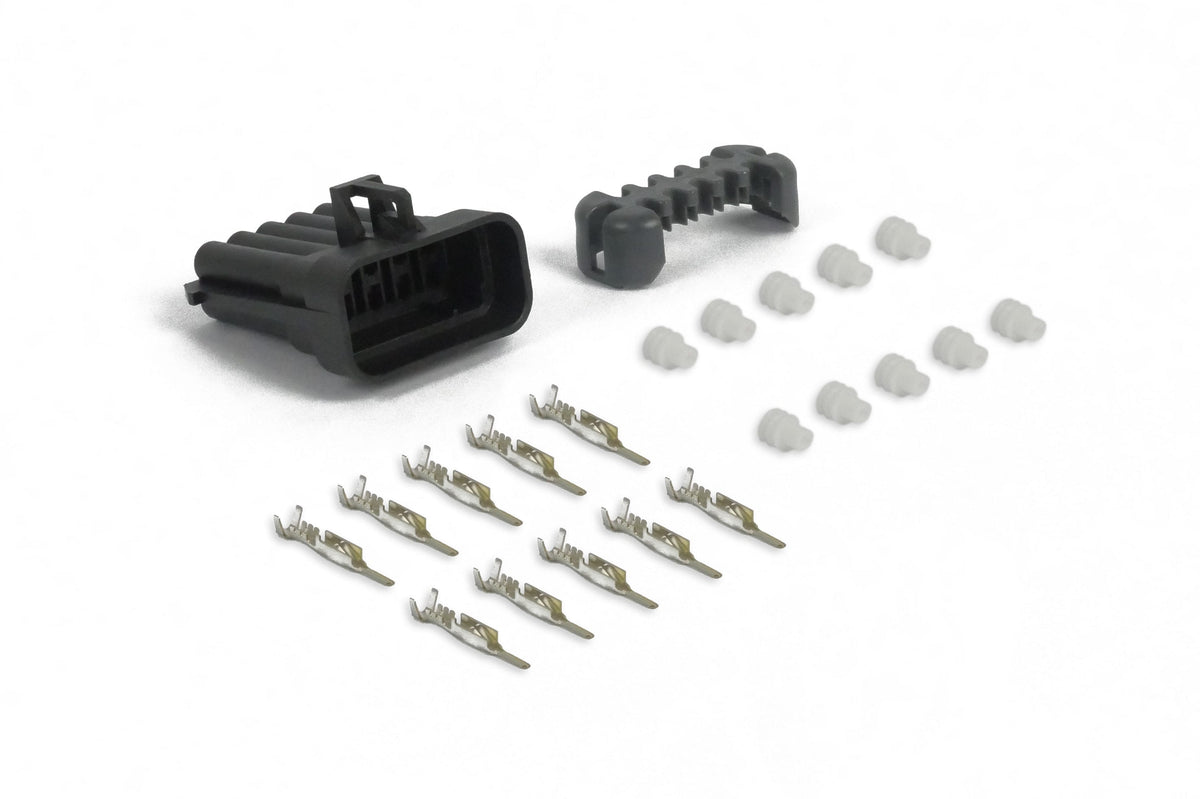 Haltech Plugs & Pins Haltech Plug and Pins Only - Metri-Pack 10 WAY 150 Series Sealed Female (HT-030435) SR
