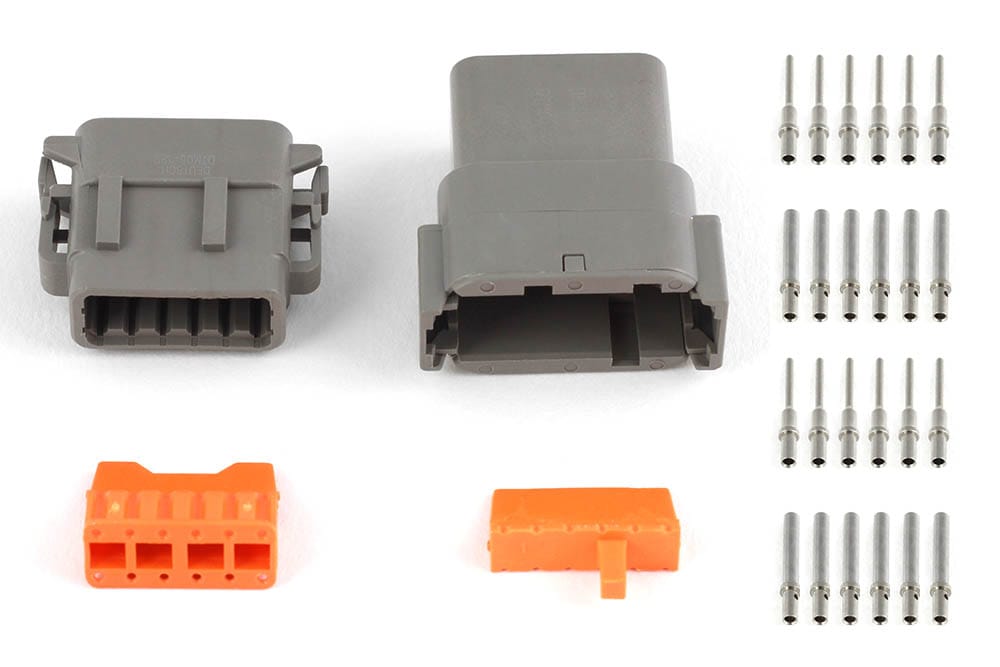 Haltech Plugs & Pins Plug and Pins Only - Matching Set of Deutsch DTM-12 Connectors (7.5 Amp) Haltech Plug and Pins Only - Matching Set of Deutsch DTM-12 Connectors (7.5 Amp) (HT-031017) SR