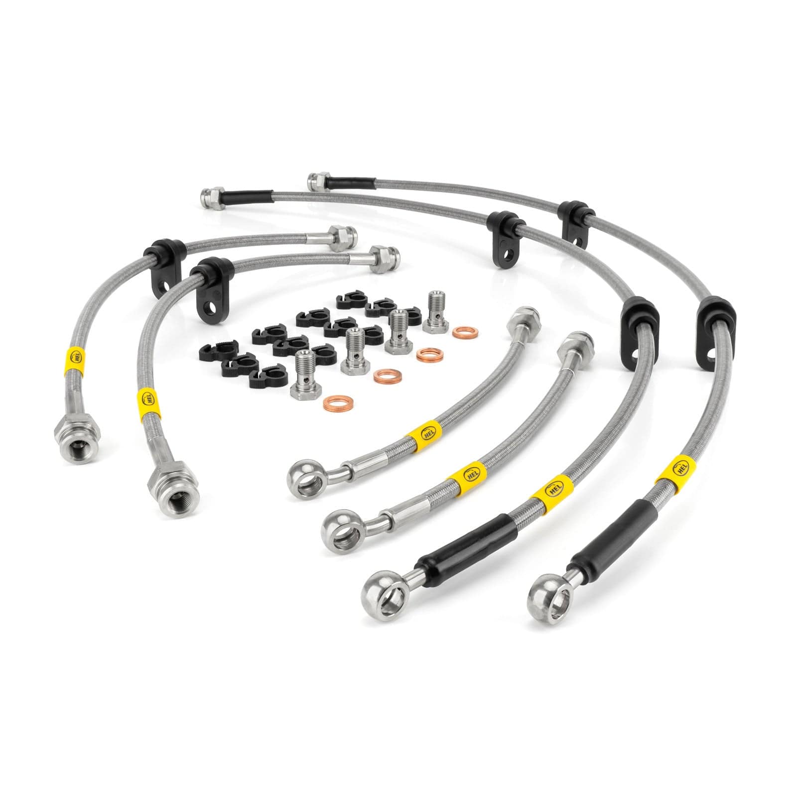Hel Performance Braided Brake Lines - Car Land Rover Discovery 2 V8 1998-2004 Brake Lines HEL Stainless Steel Braided SR
