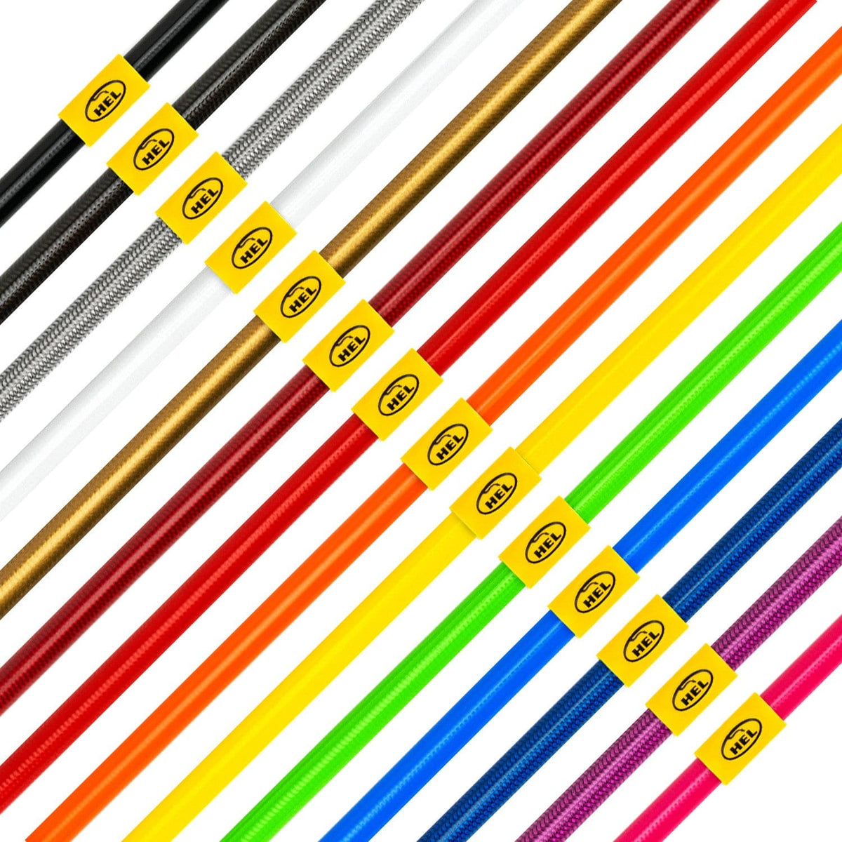 Hel Performance Braided Brake Lines - Motorcycle Honda CB650F ABS 2014-2016 Flexible ABS Replacement Brake Lines HEL Stainless Steel Braided SR