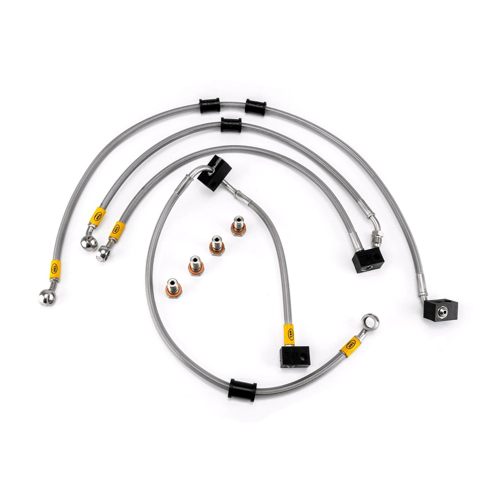 Hel Performance Braided Brake Lines - Motorcycle Kawasaki Z1000 ABS 2014-2023 Flexible ABS Replacement Brake Lines HEL Stainless Steel Braided SR