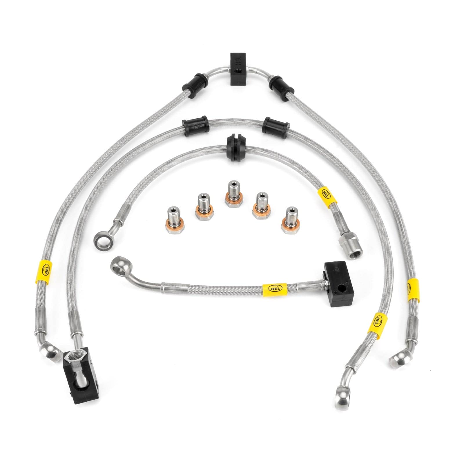Hel Performance Braided Brake Lines - Motorcycle Suzuki GSX-S1000F, GT and GSX-S1000 ABS 2021-2022 Flexible ABS Replacement Brake Lines HEL Stainless Steel Braided SR