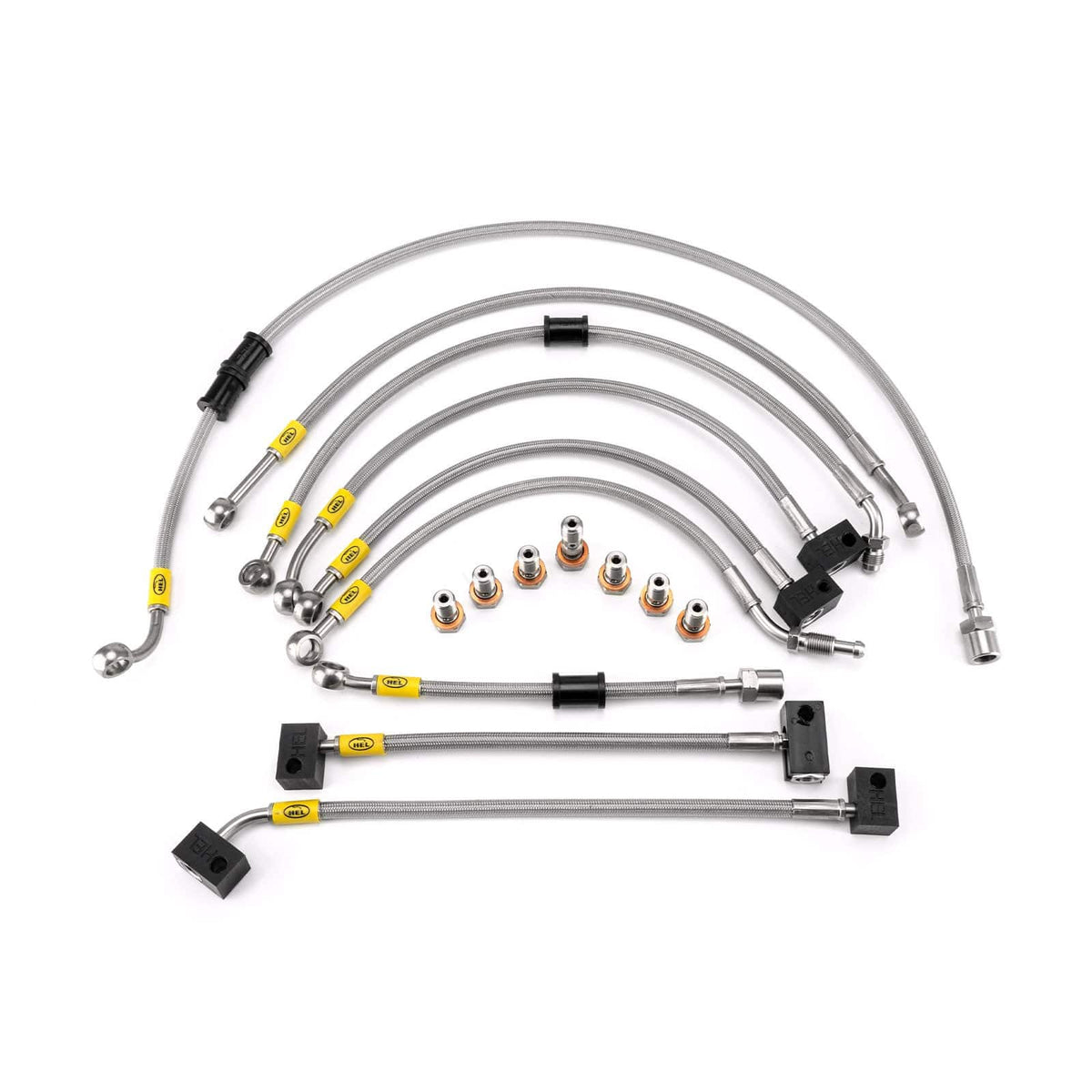 Hel Performance Braided Brake Lines - Motorcycle Yamaha FZ1 NA Fazer ABS 2008-2012 Flexible ABS Replacement Brake Lines HEL Stainless Steel Braided SR