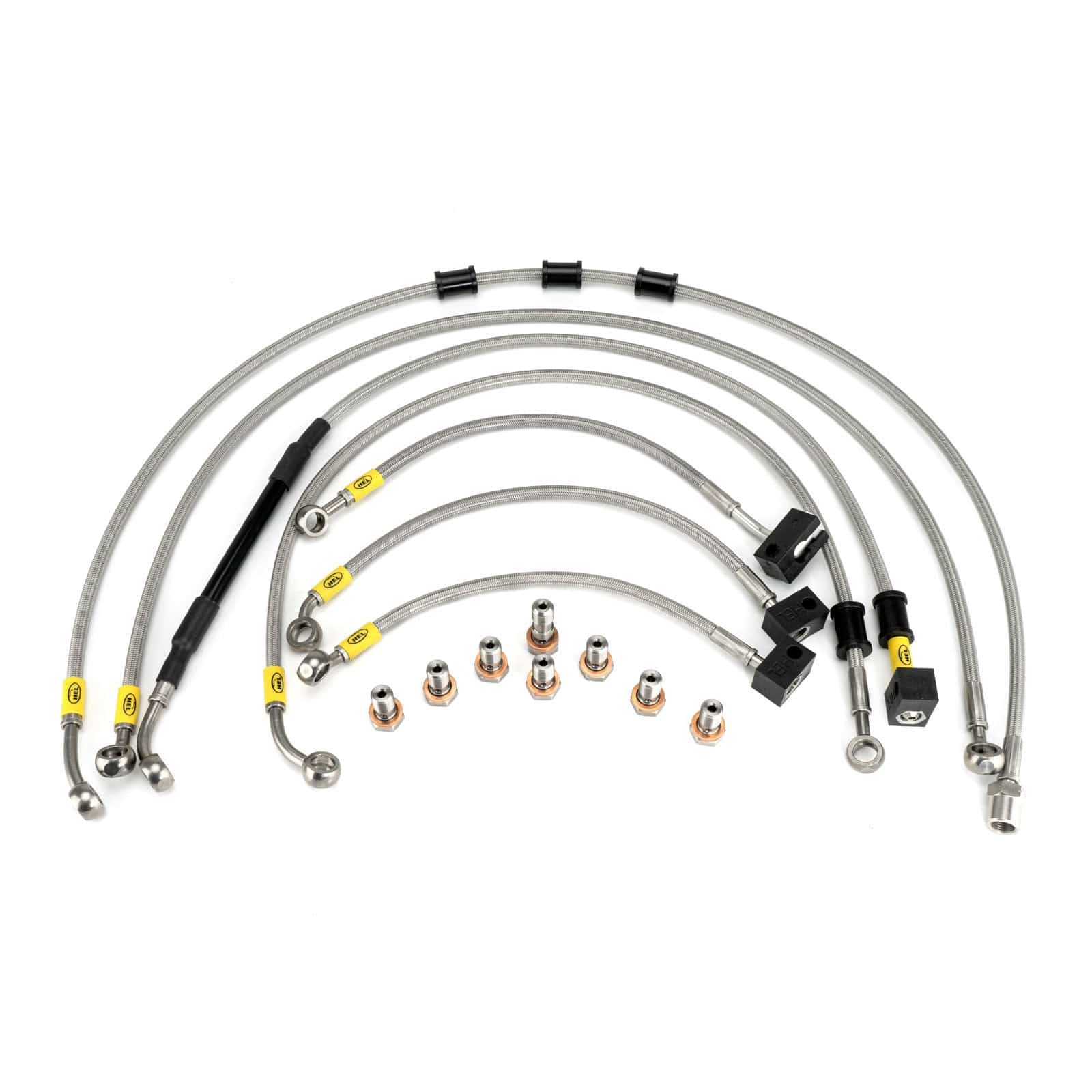 Hel Performance Braided Brake Lines - Motorcycle Yamaha Tenere 700 ABS 2019-2021 Flexible ABS Replacement Brake Lines HEL Stainless Steel Braided SR