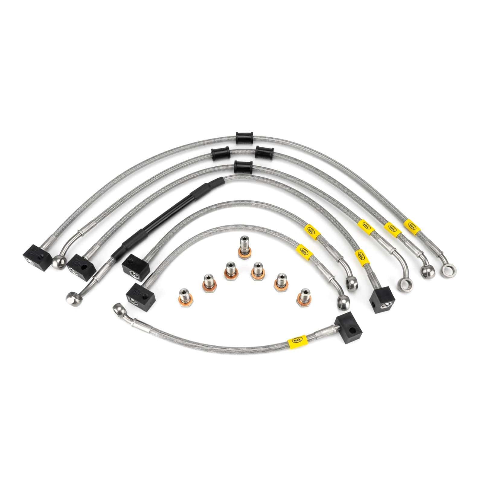Hel Performance Braided Brake Lines - Motorcycle Yamaha XSR900 Abarth ABS 2017- Flexible ABS Replacement Brake Lines HEL Stainless Steel Braided SR