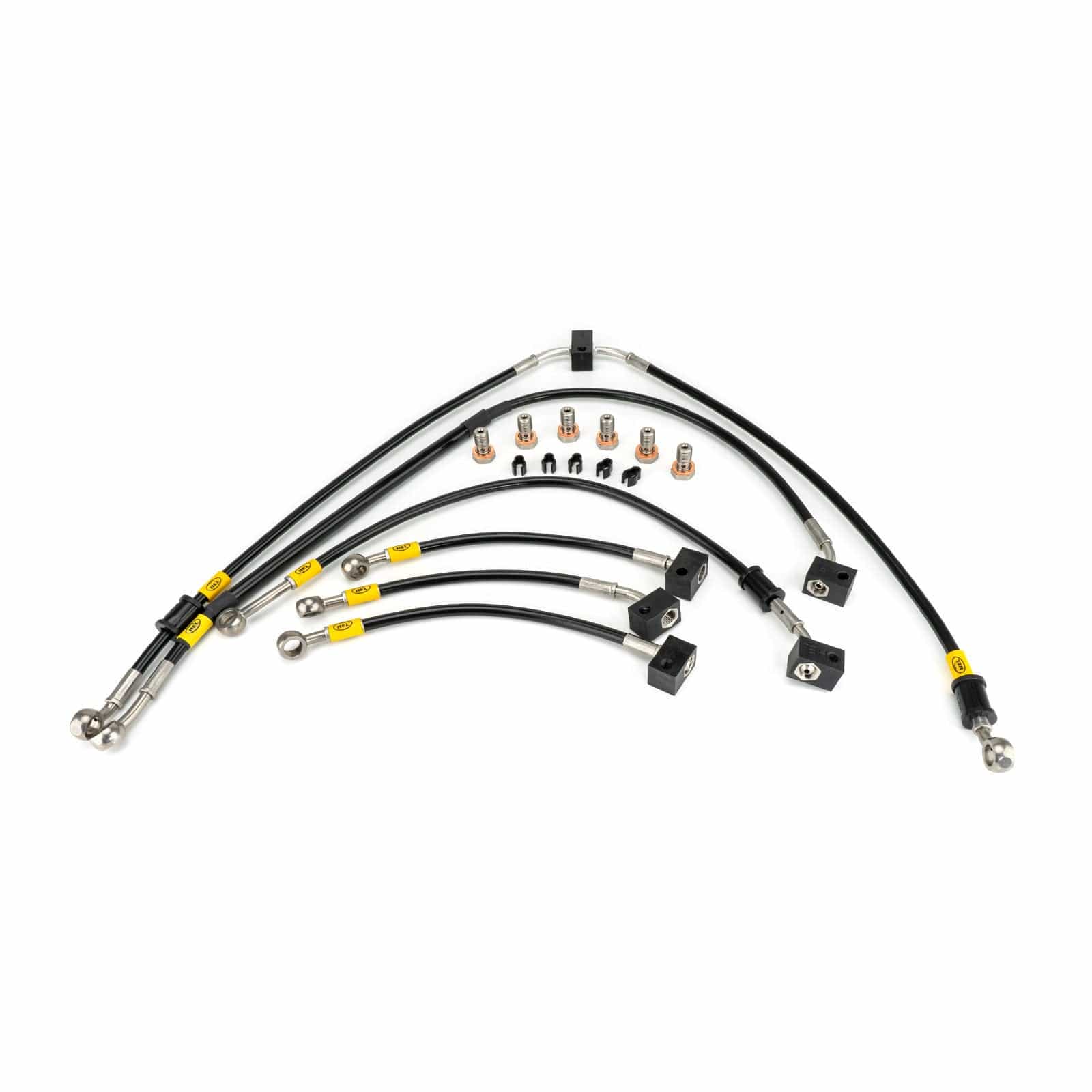 Hel Performance Braided Brake Lines - Motorcycle Yamaha YZF-R1, R1M ABS 2015-2021 Flexible ABS Replacement Brake Lines HEL Stainless Steel Braided SR