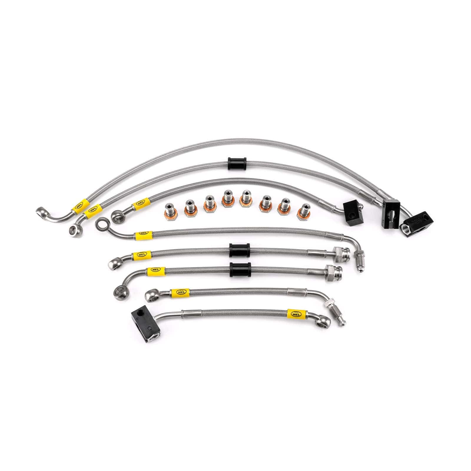 Hel Performance Braided Brake Lines - Motorcycle Yamaha YZF-R125 ABS 2019-2021 Flexible ABS Replacement Brake Lines HEL Stainless Steel Braided SR