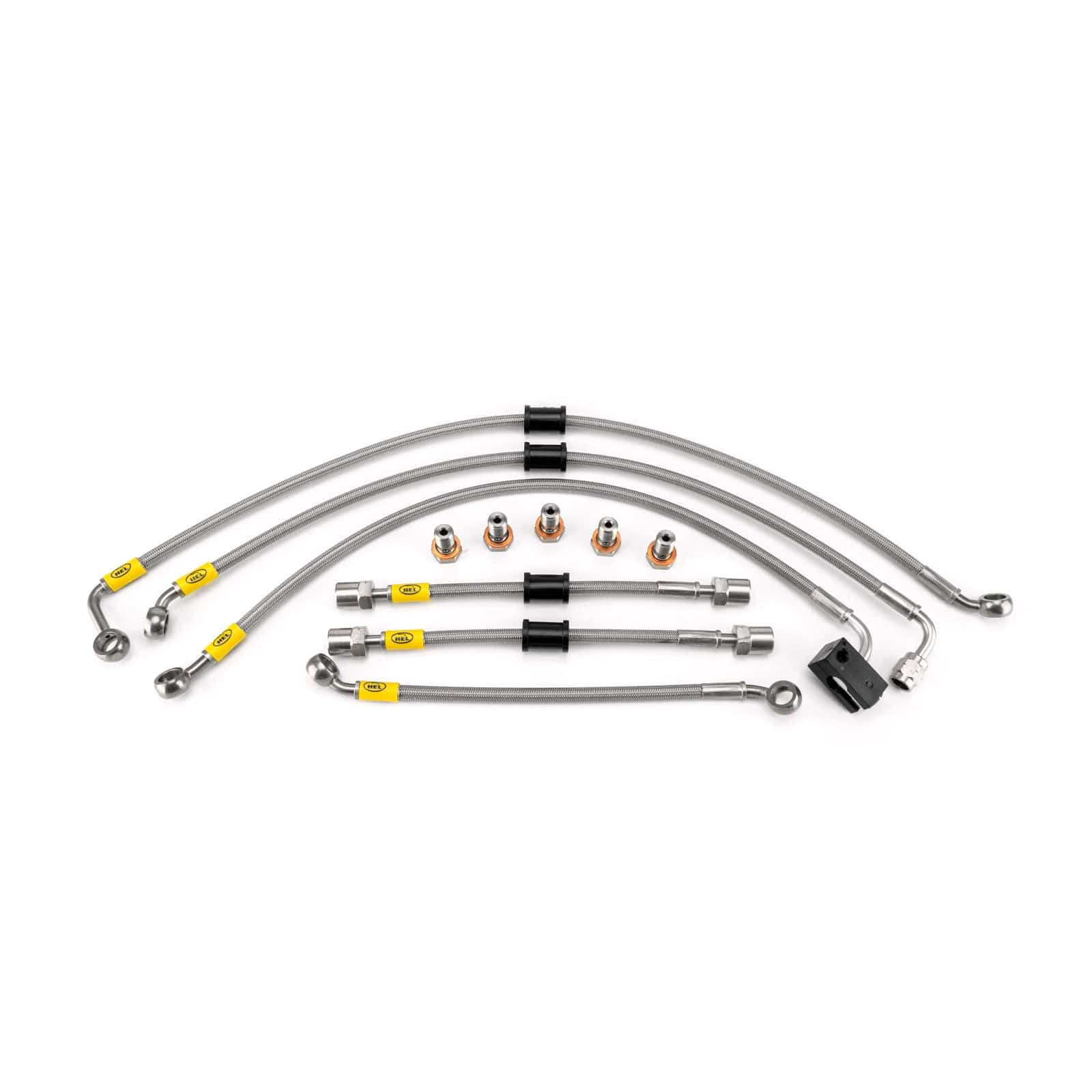 Hel Performance Braided Brake Lines - Motorcycle Yamaha YZF-R3 ABS 2015-2022 Flexible ABS Replacement Brake Lines HEL Stainless Steel Braided SR