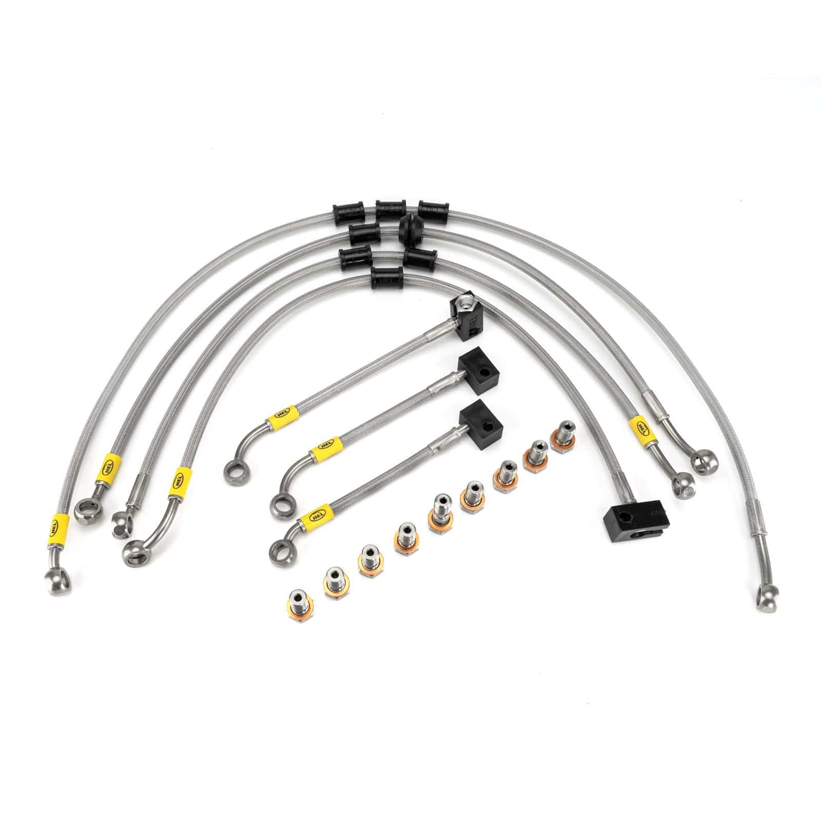 Hel Performance Braided Brake Lines - Motorcycle Yamaha YZF-R7 ABS 2022-2023 Flexible ABS Replacement Brake Lines HEL Stainless Steel Braided SR
