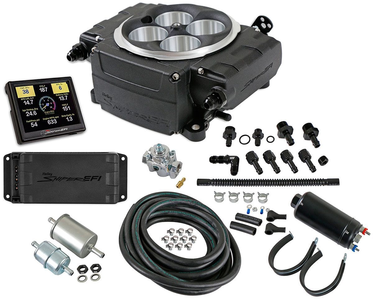 Holley Holley Holley Sniper 2 EFI 4BBL Self Tuning System with PDM and Fuel Pump Kit, Black (HO550-511-3PK) SR
