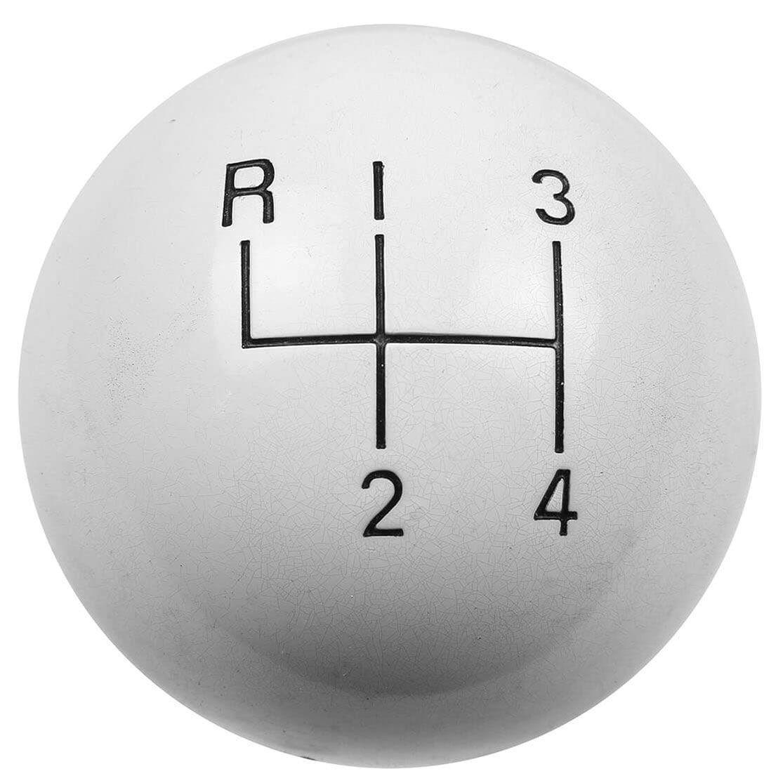 HURST 4 Speed, White High Gloss, 3/8"-16 Thread Size Hurst Classic Shifter Knob HU1630003 SR