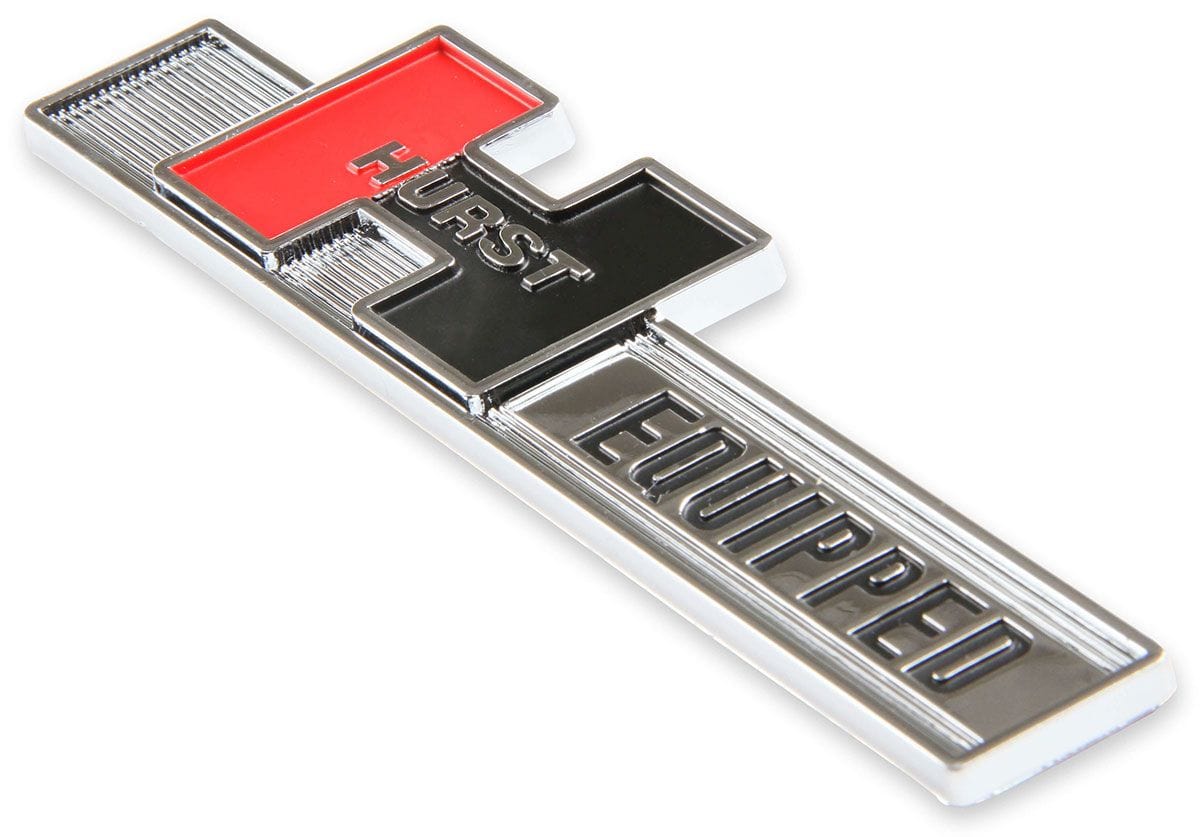 HURST Based On Original HURST Blueprints, ABS Plastic, 5-1/4"x1-1/4" Hurst Hurst Equipped Emblem HU1361000 SR