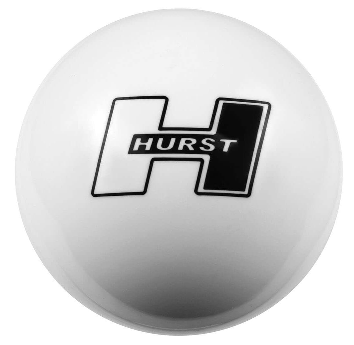 HURST Round White Plastic with Hurst Logo Hurst Replacement Shifter Knob HU1631401 SR