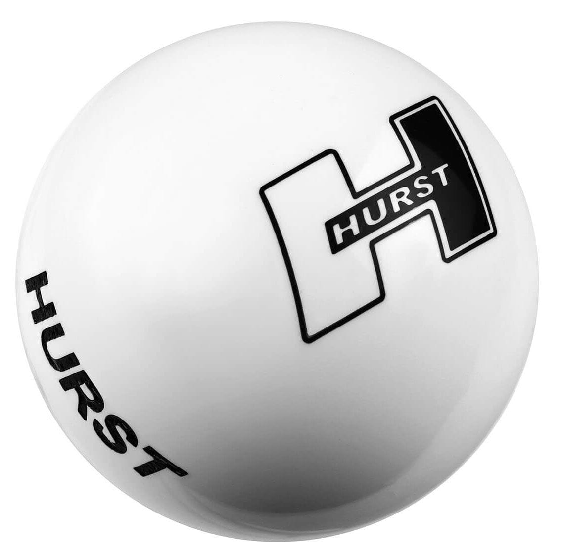 HURST Round White Plastic with Hurst Logo Hurst Replacement Shifter Knob HU1631401 SR