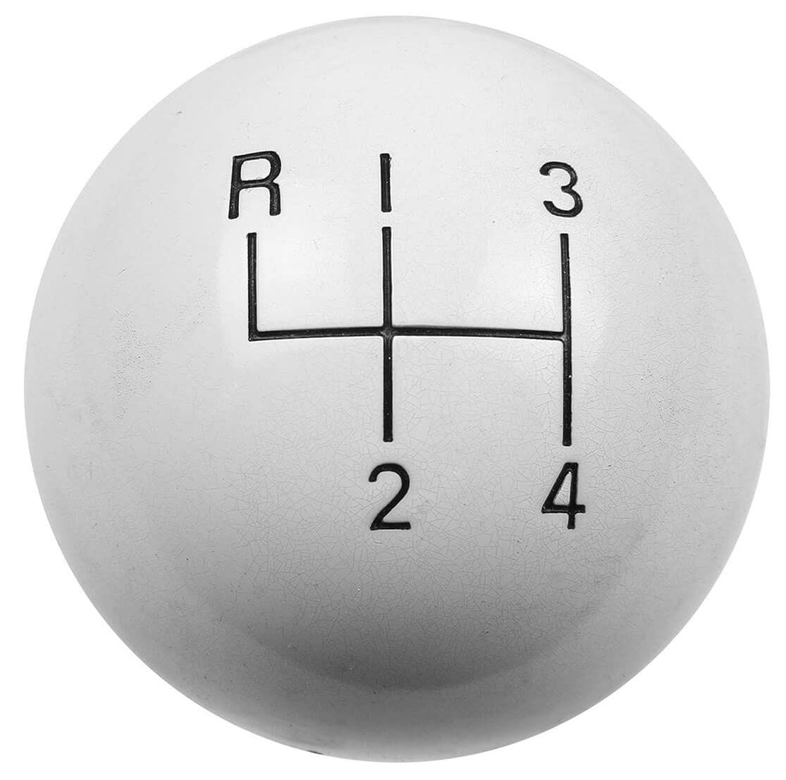 HURST Round White Plastic With Hurst Logo, Suit 4 Speed Manual Transmission Hurst Replacement Shifter Knob HU1637626 SR
