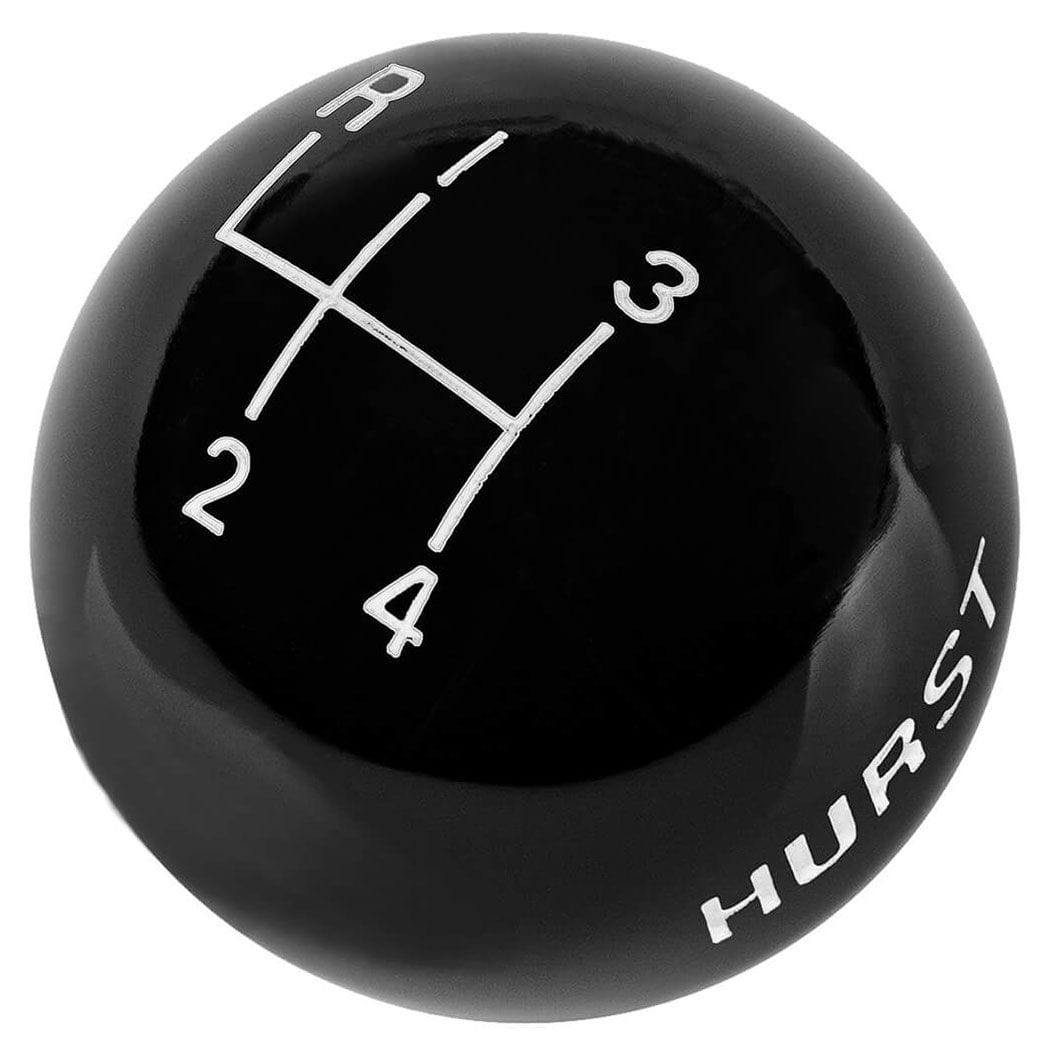 HURST With 3/8" Thread Hurst 4-Speed Black Manual Shift Knob HU1637627 SR