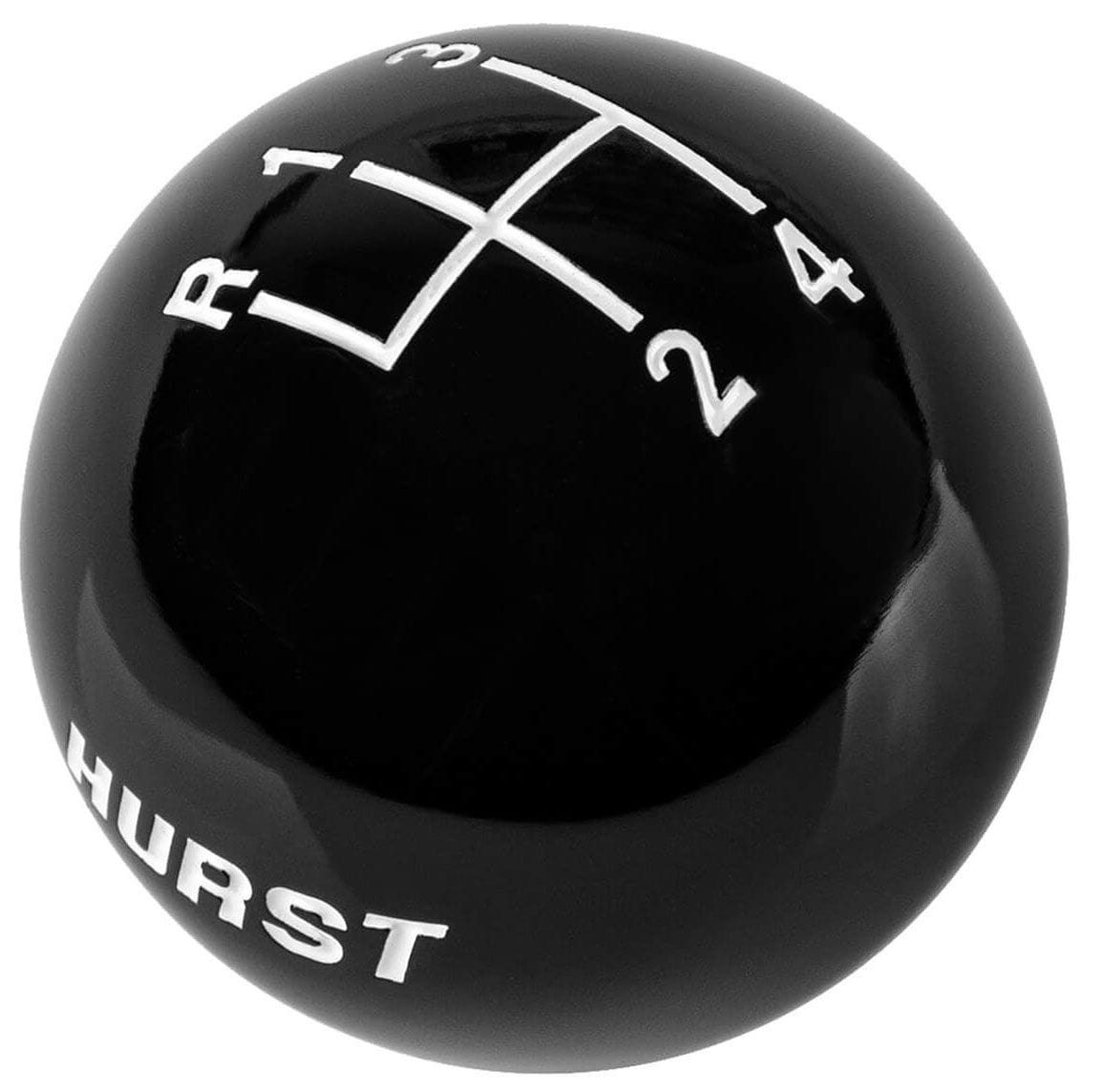 HURST With 3/8" Thread Hurst 4-Speed Black Manual Shift Knob HU1637627 SR