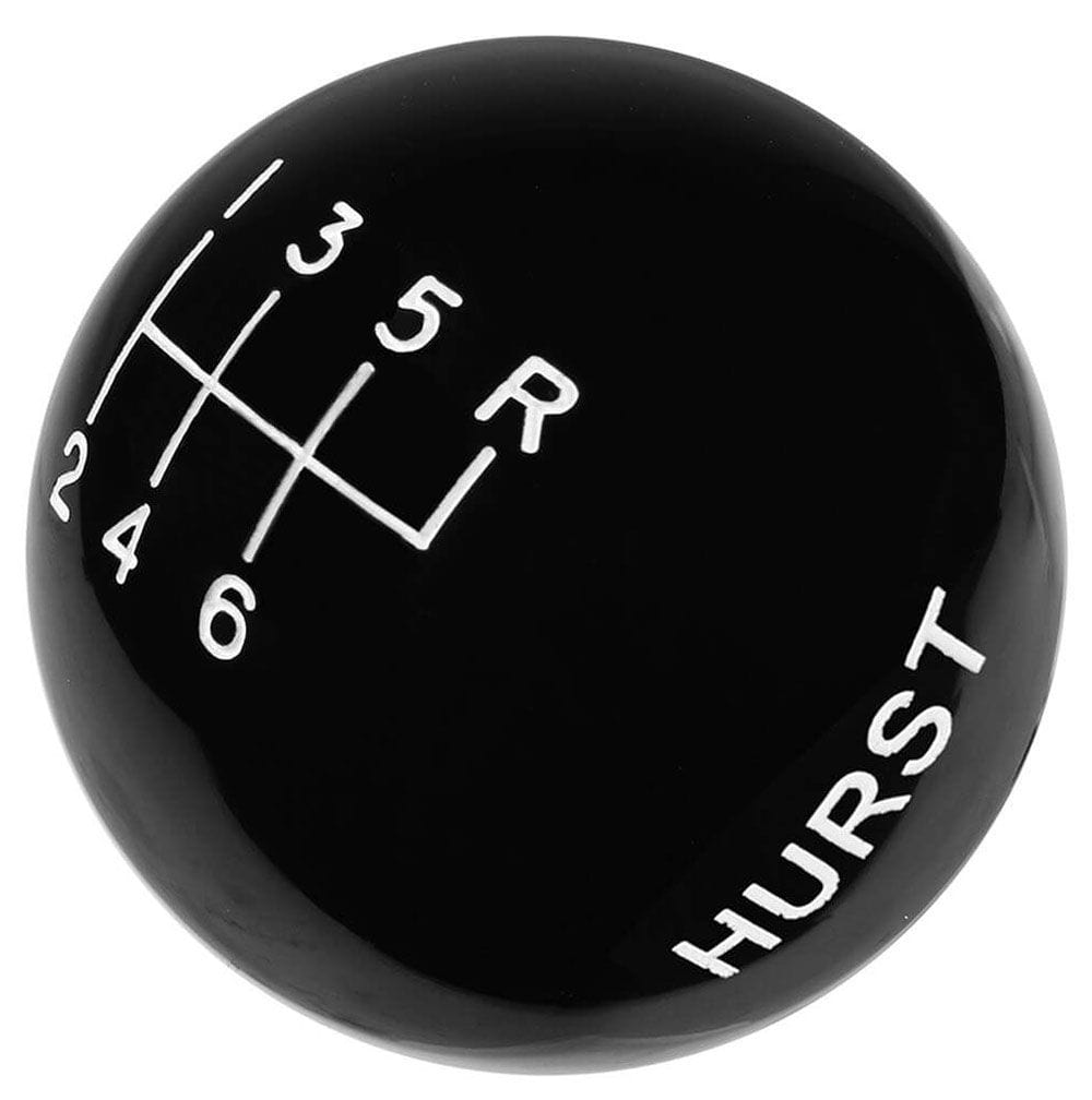 HURST With 3/8" Thread Hurst 6-Speed Black Manual Shift Knob HU1631040 SR