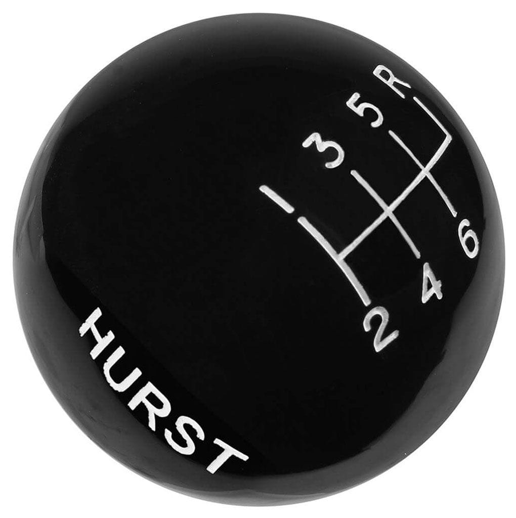HURST With 3/8" Thread Hurst 6-Speed Black Manual Shift Knob HU1631040 SR