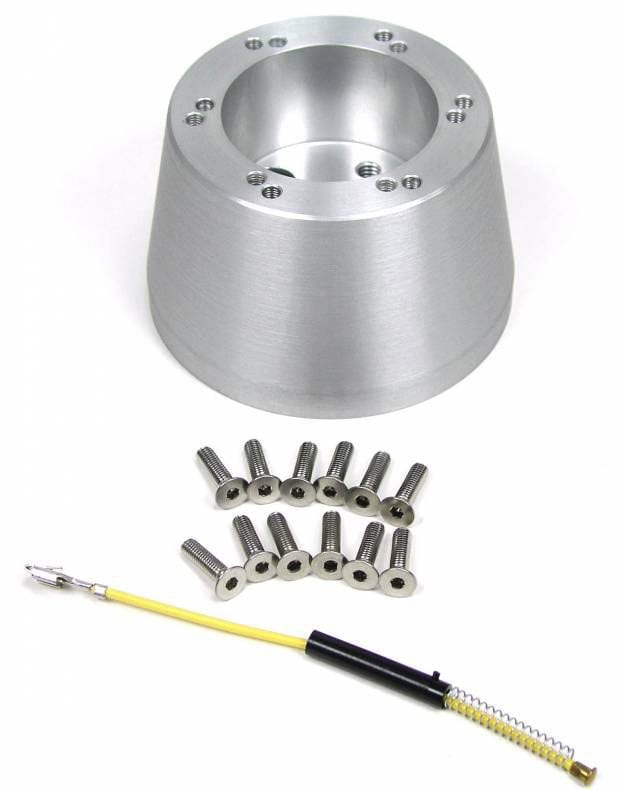 IDIDIT Polished Aluminium Suit 6-Bolt Momo Ididit 6-Bolt Steering Wheel Adaptor With No Horn ID2202320040 SR