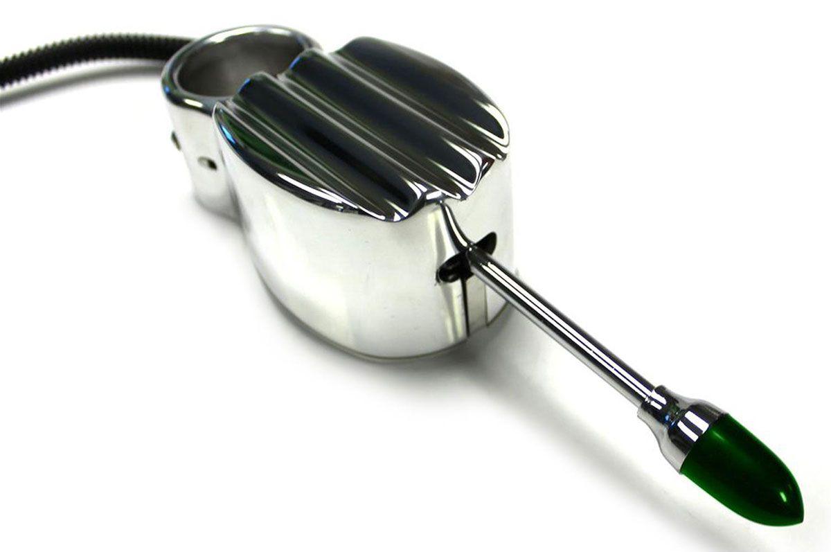 Lime Works 1-1/2" Clamp-On Lime Works Polished Finned Aluminium Turn Signal LWTS112 SR