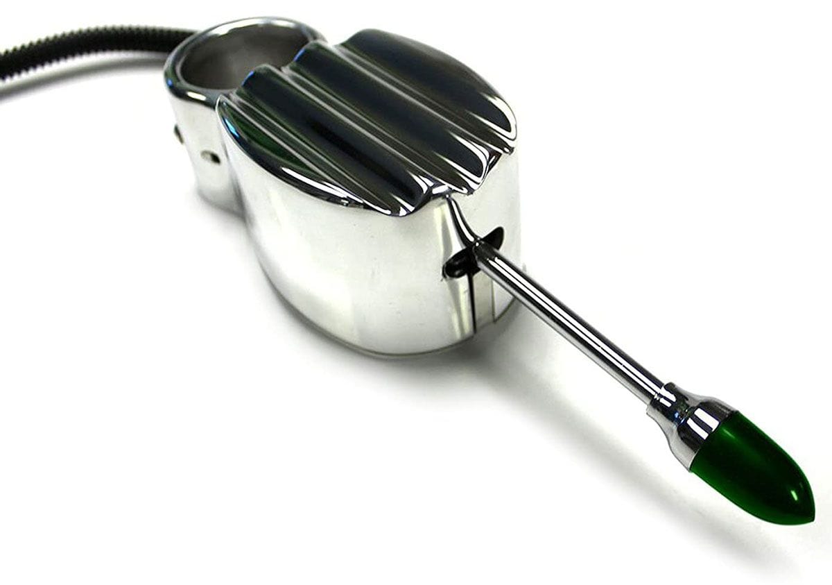 LIMEWORKS 1-3/4" Clamp-On Lime Works Polished Finned Aluminium Turn Signal LWTS134 SR