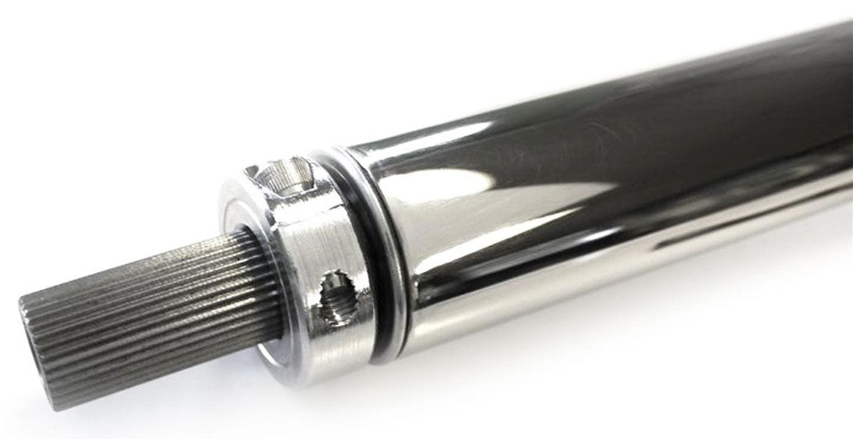 LIMEWORKS Polished 33" Long, 1-1/2 Tube With Horn Lime Works Banjo Style Steering Column LWDB33P112 SR