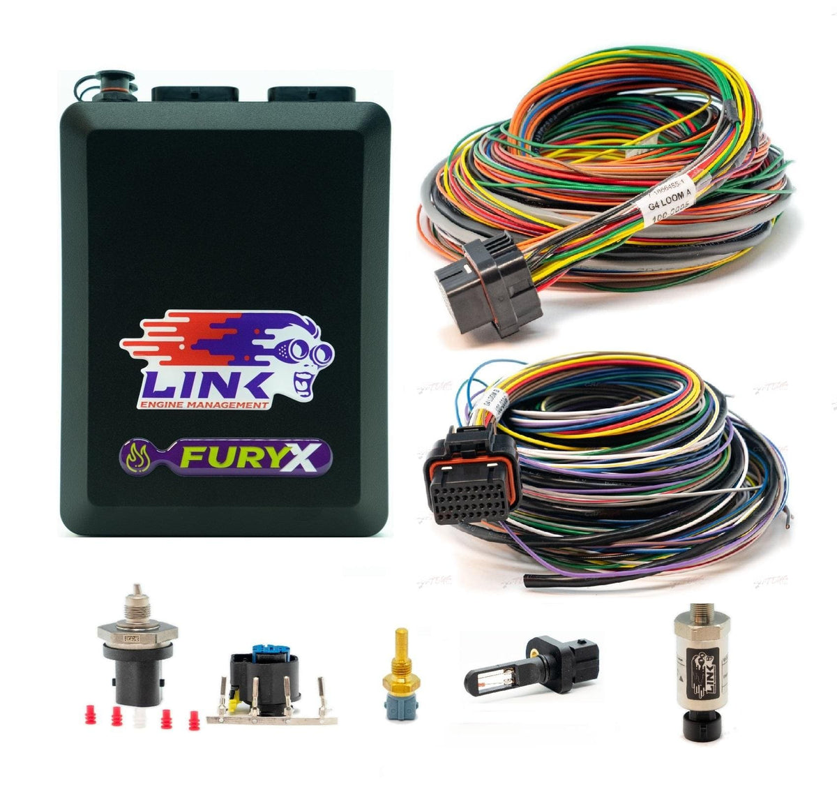 Link ECU Engine Management Link ECU G4X FuryX Wire-In Bundle - ECU + Looms + Sensors (122-9800B) SR