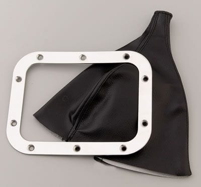 Lokar Rectangular Floor Mount Shifter Boot with Ring LK-70-FMB