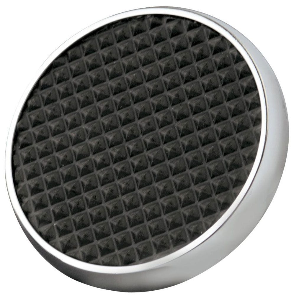 LOKAR Lokar Round Steel Brake/Clutch Pad with Rubber - Chromed LK-SPO-6071 SR