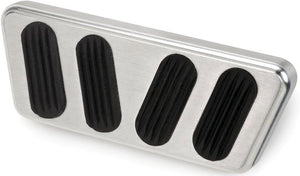 Lokar Automatic Brake Pad with Rubber - Brushed Billet Aluminium LK-BAG-6123