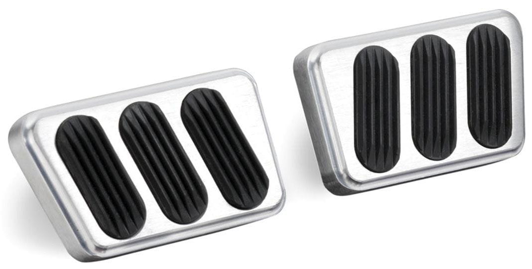 LOKAR Suit 1964-1970 Mustang Lokar Clutch and Brake Pad with Rubber (Pair) - Brushed Billet Aluminium LK-BAG-6121 SR