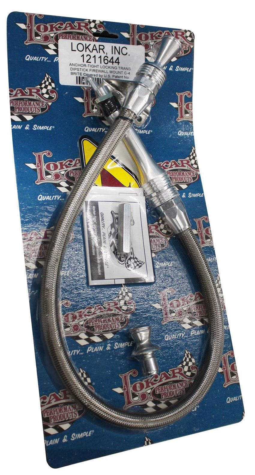 LOKAR Suit Ford C4 Case Fill, Firewall Mount Lokar Anchor-Tight Locking Transmission Dipstick - Polished LK-1211644 SR