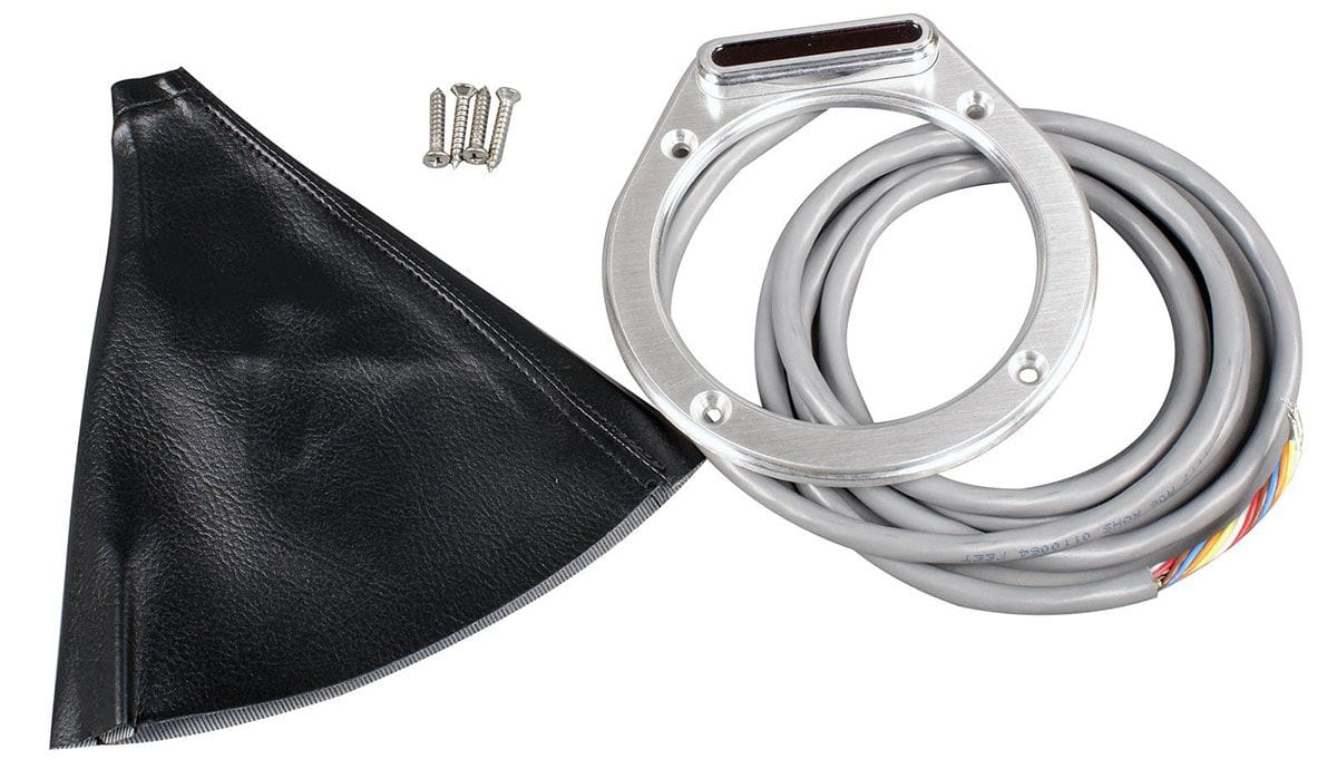 LOKAR Suit GM 700R4/4L60, includes Sensor Kit & Round Shifter Boot, 5-1/4" Lokar Vertical LED Shift Indicator Boot Kit - Brushed Billet Aluminium LK-CINB-1750 SR