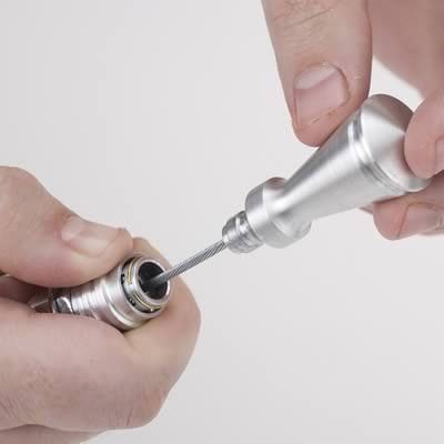 LOKAR Universal Gauge to Fit 12" Housing Length with Extra Long Inner Rod Lokar Anchor-Tight Lock Flex Engine Dipstick 1/4" Npt Fitting - Polished LK-1220174 SR