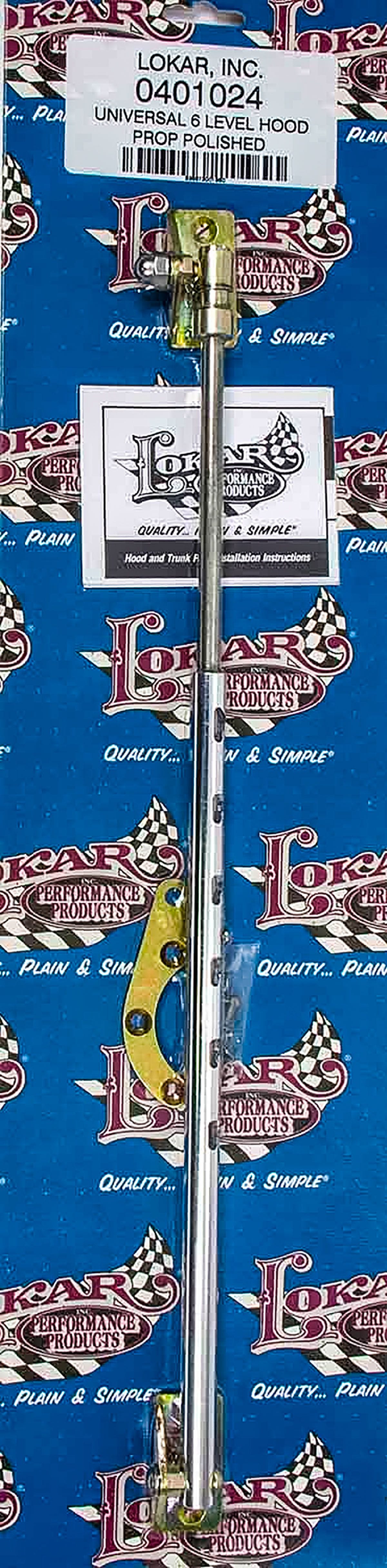 LOKAR Universal Lokar Adjustable 6 Level Hood and Trunk Prop - Polished LK-0401024 SR