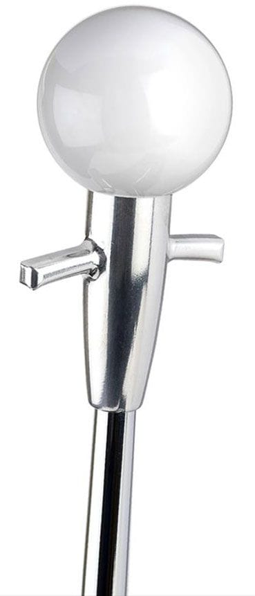 LOKAR With White Knob Finish Lokar Muscle Car Shift Knob & Adapter LK-SK-68MCW SR