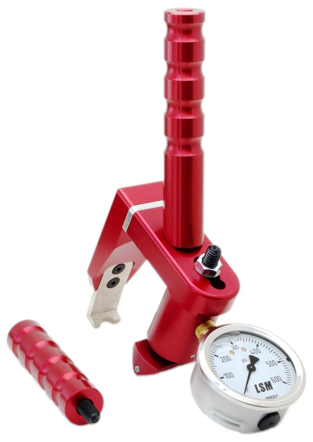 LSM Suit On Head Application With 0-600 lbs. Gauge & Slant Handle LSM Valve Spring Pressure Tester LSMPC-100SLC SR