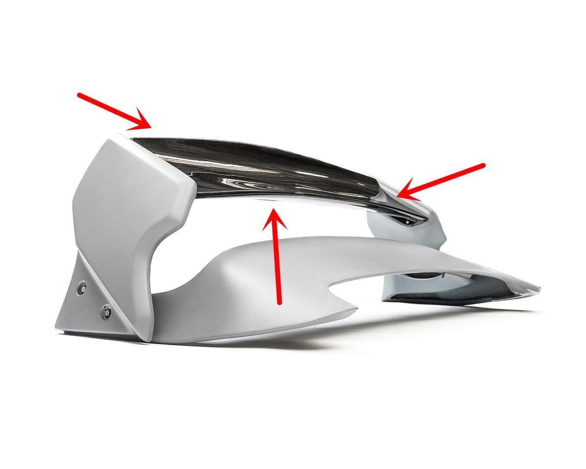 Luxury Sports LS Varis Style Rear Spoiler With Carbon Blade For Subaru Impreza V11 GRB SGT SR