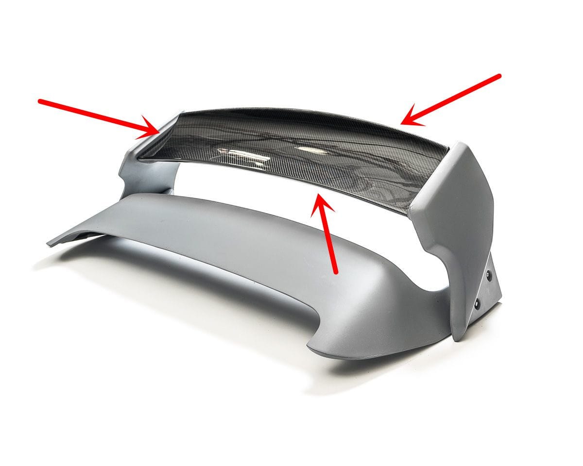 Luxury Sports LS Varis Style Rear Spoiler With Carbon Blade For Subaru Impreza V11 GRB SGT SR